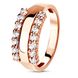 Red gold ring with cubic zirconia FKz017, 3.91