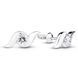Stud earrings from white gold with cubic zirconia PBz54