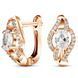 Gold earrings with cubic zirconia PDSz110