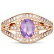 Gold ring with natural amethyst ПДКз65АМ, 3.46