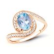 Gold ring with natural topaz ПДКз99Т