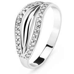 White gold ring with cubic zirconia FKBz138, 2.7