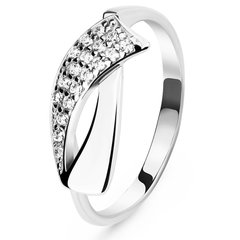White gold ring with cubic zirconia FKBz172, 2.53