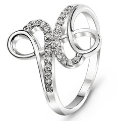 White gold ring with cubic zirconia FKBz214, 2.48
