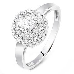 White gold ring with cubic zirconia Kz2093B, 2.13