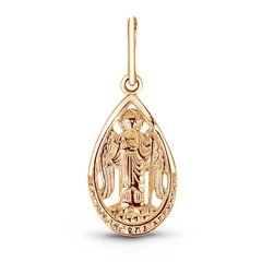Golden pendant without inserts IKz010, 0.72