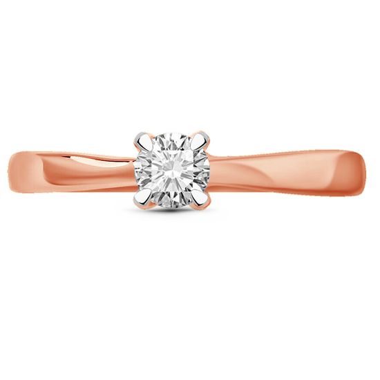 Red gold ring with diamonds KBRz105, 2.69