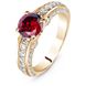 Ring made of gold with natural garnet БКз101Г, 4.07