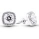 Stud earrings from white gold with cubic zirconia PBz19
