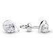 Stud earrings from white gold with cubic zirconia PBz55
