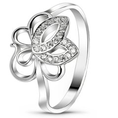 White gold ring with cubic zirconia FKBz208, 1.72