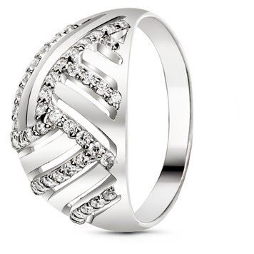 White gold ring with cubic zirconia FKBz098, 4.07