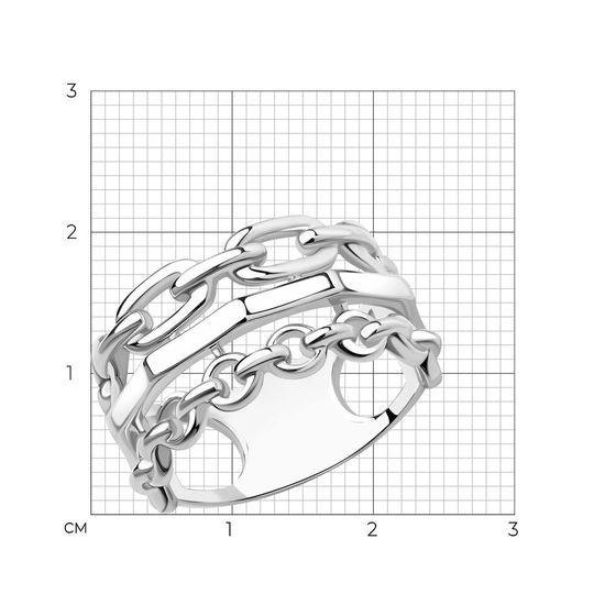Кольцо из белого золота КБз703, 4.70