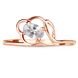 Gold ring with cubic zirconia K74F, 15.5, 1.43