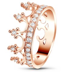 Red gold ring with cubic zirconia FKz314, 3.43