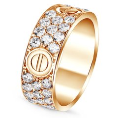 Gold ring with Cubic Zirkonia ФКз321, 4.57