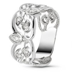White gold ring with cubic zirconia FKBz307, 4.14