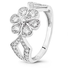 White gold ring with cubic zirconia Kz2122B, 2.47