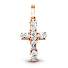 Cross of gold with cubic zirconia KRz271, 2.1
