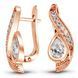 Gold earrings with cubic zirconia FSz267