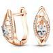 Gold earrings with cubic zirconia PDSz112