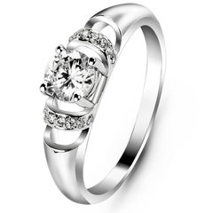 White gold ring with cubic zirconia FKBz219, 2.24