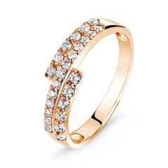 Gold ring with cubic zirkonia ПДКз96, 2.1