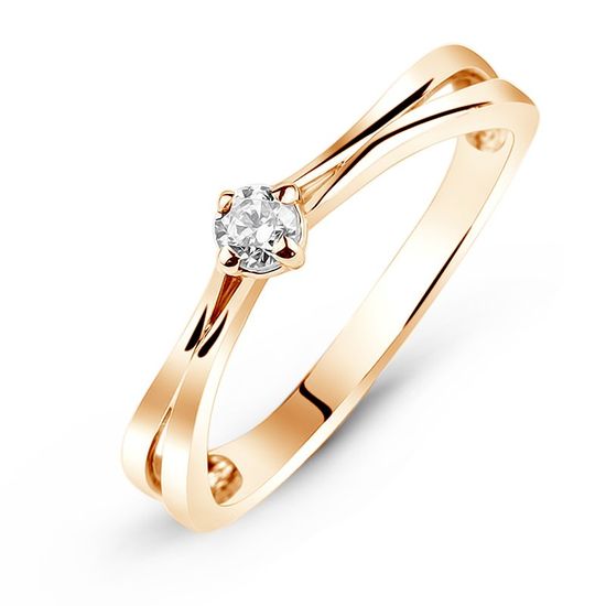Золотое кольцо с бриллиантами БК2092, 1.72