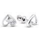 Stud earrings from white gold with cubic zirconia PBz22