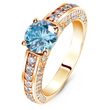 Gold ring with natural topaz БКз102Т
