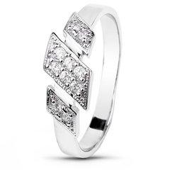White gold ring with cubic zirconia FKBz103, 2.1