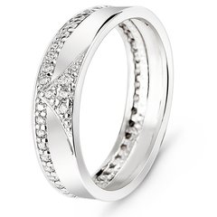 White gold ring with cubic zirconia FKBz135, 3.68