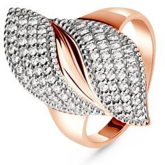 Red gold ring with cubic zirconia FKz167, 5