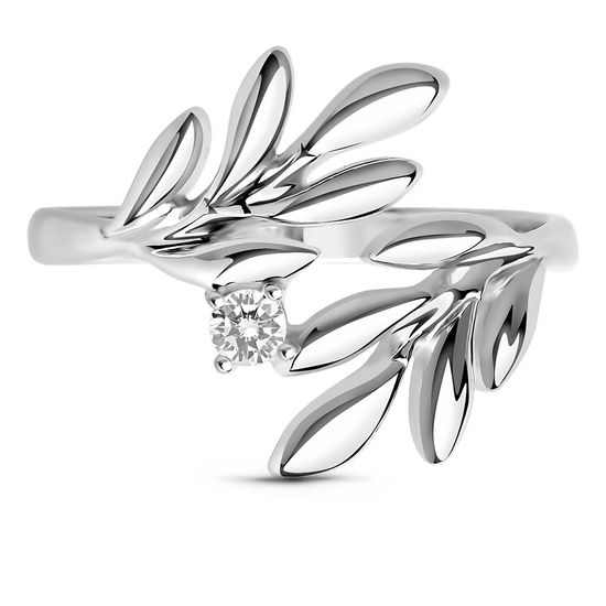 White gold ring with cubic zirconia FKBz517, 2.45