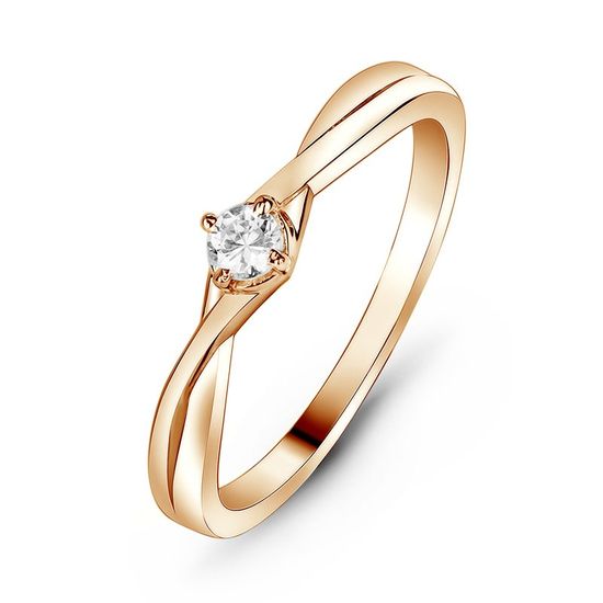 Golden Ring with Diamonds БК2137, 15, 1.67