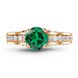Ring made of gold with emerald nano БКз101НИ, 15, 4.07