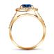 Ring of gold with sapphire nano ПДКз13НС, 4.67
