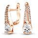 Gold earrings with cubic zirconia PDSz113