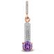 Gold pendant with natural amethyst PDz64AM, 1.53