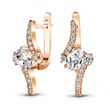 Gold earrings with cubic zirkonia ПДСз87
