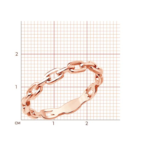 Кольцо из красного золота Кз701, 1.41