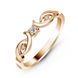 Gold ring with cubic zirkonia Кз2121, 1.87