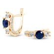 Gold earrings with natural sapphire БСз110С