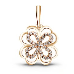 Gold pendant with cubic zirkonia PSz232, 1.78