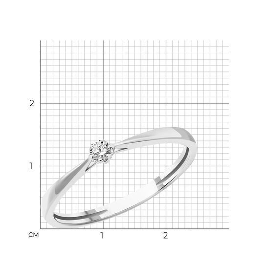 White gold ring with diamonds KBRBz114, 1.27