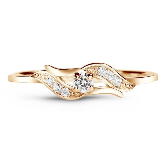 Golden Ring with Diamonds БК2113, 15, 1.89