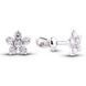 Stud earrings from white gold with cubic zirconia PBz31
