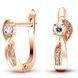 Gold earrings with cubic zirconia Sz2114