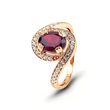 Gold ring with natural garnet ПДКз99Г, 2.68