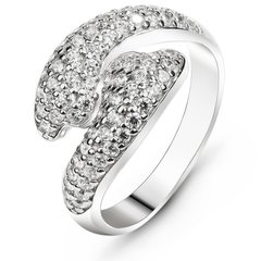 White gold ring with cubic zirconia FKBz032, 5.34